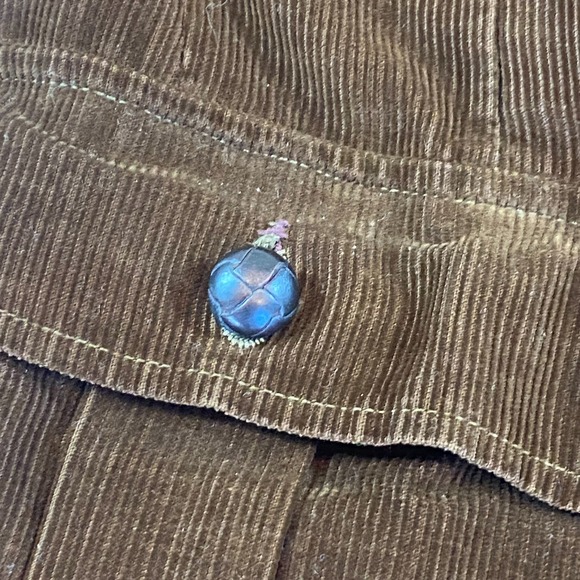 Vintage 70s Brown Medium Wale Corduroy Sport Coat Jacket Men's 42 Field Style - Picture 5 of 9